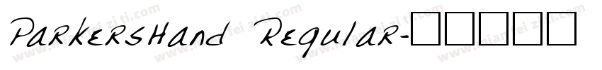 ParkersHand Regular字体转换